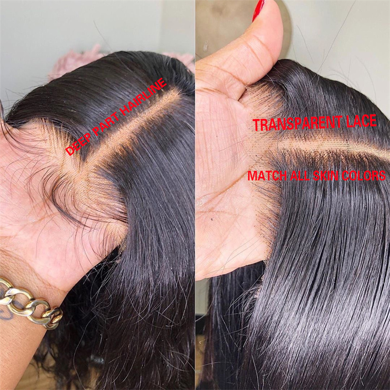 Virgin Hair Natural Straight 4x4 5x5 6x6 7x7 Transparent Lace Closure - 图片 2